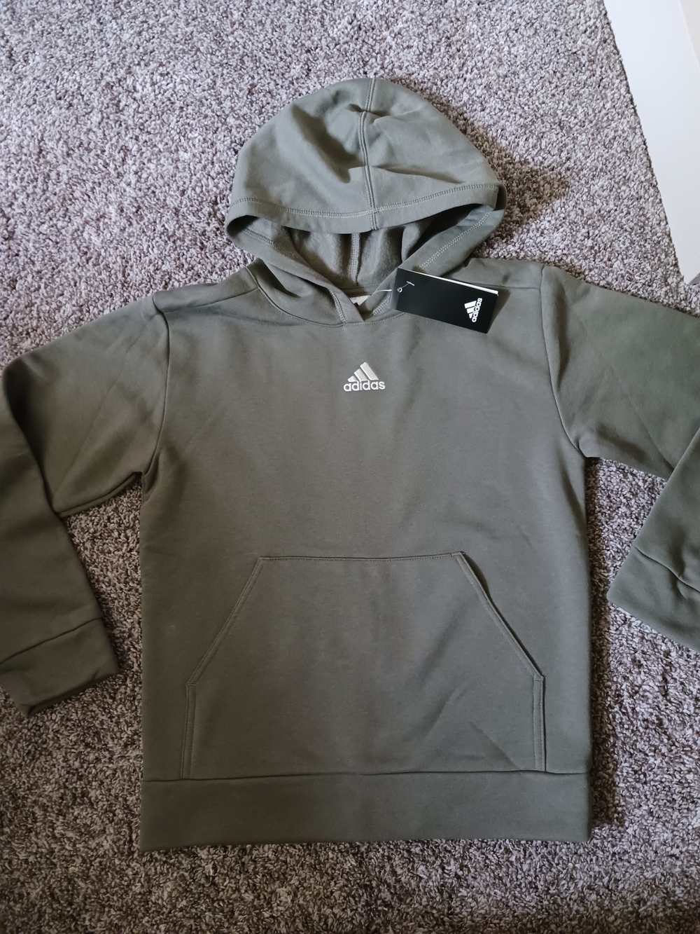 NWT Adidas Boy's Olive Green Hoodie 10/12